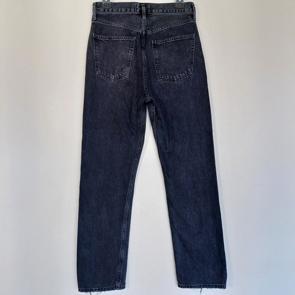 AGOLDE 90's Pinch Waist Straight Leg Jeans in Howl, Washed Black, Distressed - Picture 6 of 16
